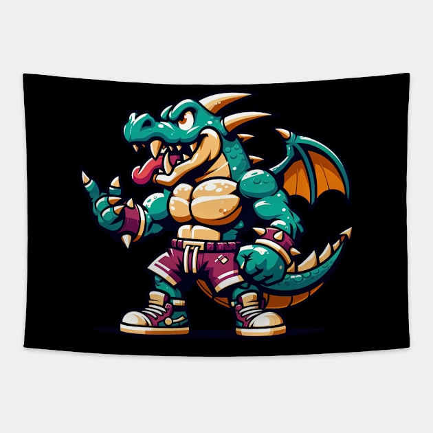 The Urban Dragon Tapestry by T-Shirt Paradise