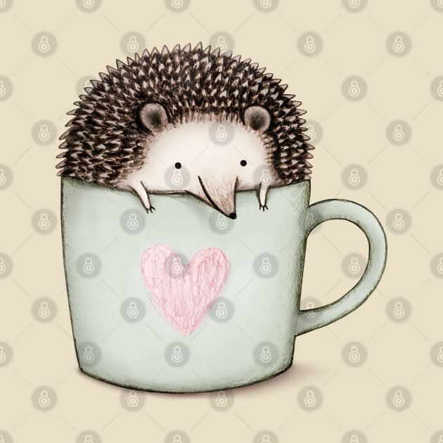 Hedgehog in a Mug by Sophie Corrigan