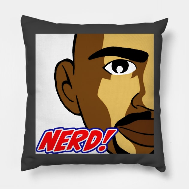 NERD! Face Logo - Over the heart Pillow by Ed Johnson Presents NERD! Merch