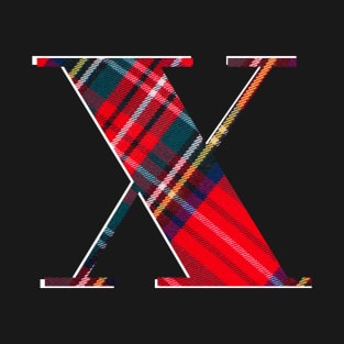 Scottish Tartan Inspired Monogram X T-Shirt