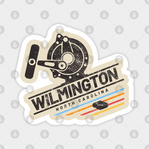 Fishing Reel for Fishing at Wilmington, North Carolina Magnet by Contentarama