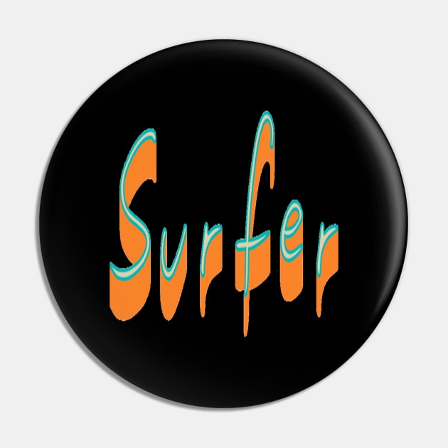 Surfe, Hello Summer Vintage Funny Surfer Riding Surf Surfing Lover Gifts Pin by Customo