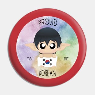 Proud to be Korean (Sleepy Forest Creatures) Pin