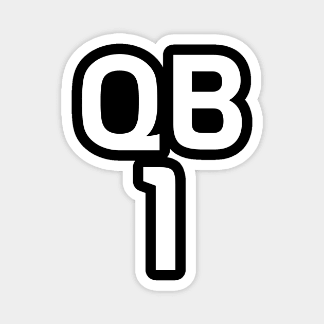 QB 1 Football Quarterback Magnet by Red Roof Designs