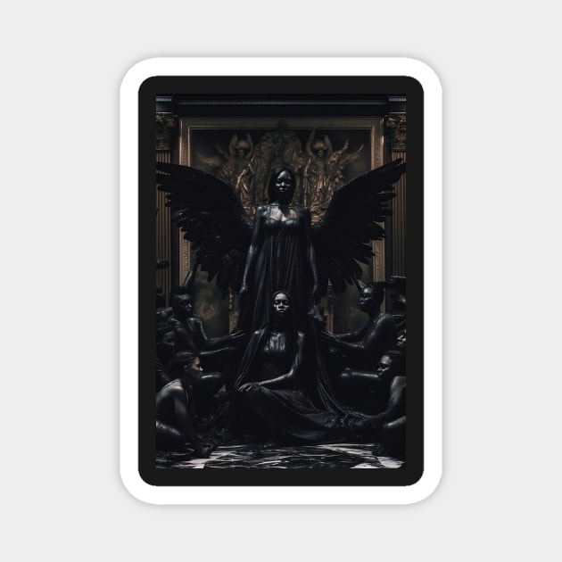 Divine Black Angels Magnet by kennethbicocchi