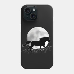 Wild Horse With Full Moon Phone Case