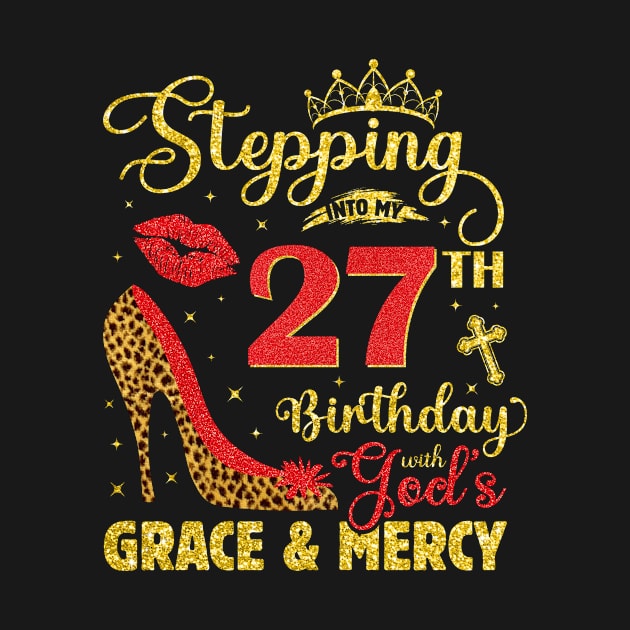 27th Birthday Gods Grace and Mercy Leopard Print Believers Birthday by ProArts