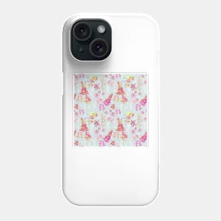 Leaves pattern in Rose yellow Phone Case