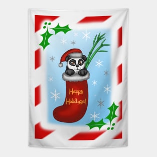 Christmas Panda Tapestry