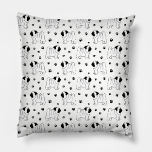 Pug dog lover print pattern. Pillow