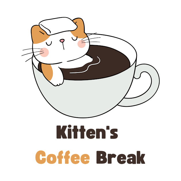 Kitten's Coffee Break by Pixel4Art