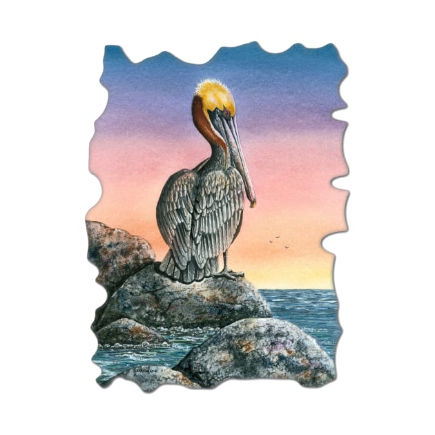 Pelican by Dave Bartholet Wildlife Art