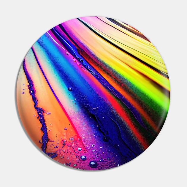 Liquid Colors Flowing Infinitely - Heavy Texture Swirling Thick Wet Paint - Abstract Inspirational Rainbow Drips Pin by JensenArtCo