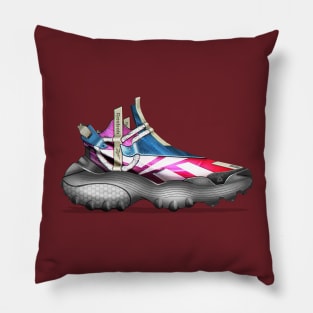 watercolor shoes rebok Pillow