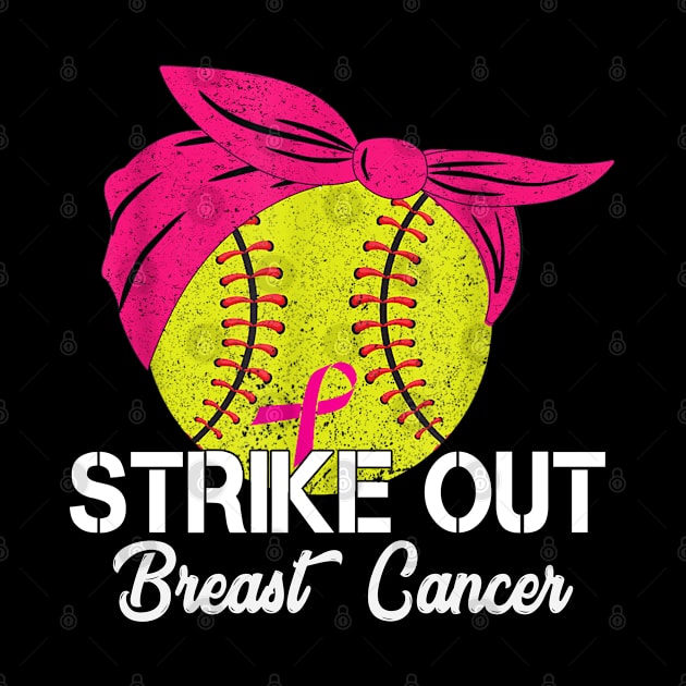 Strike Out Breast Cancer Baseball Fight Awareness Men Women by The Design Catalyst