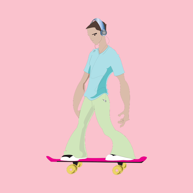 Skateboarder Kid by Android Buck