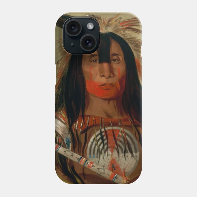 Stu-mick-o-sucks, Buffalo Bull's Back Fat, Head Chief, Blood Tribe by George Catlin Phone Case by Classic Art Stall