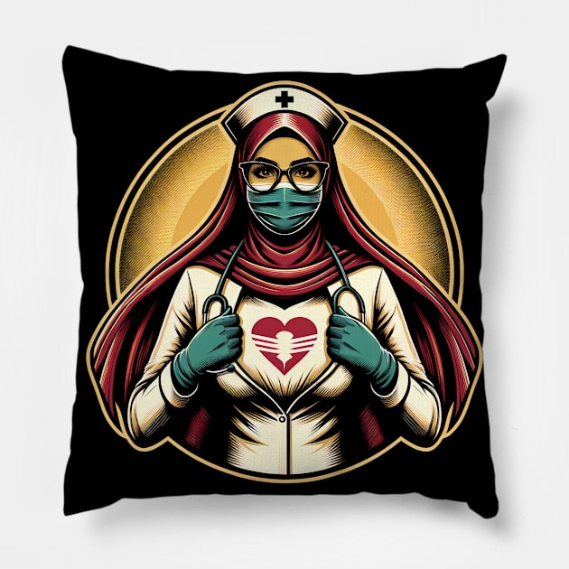 Heroic Nurse Pillow by EternalEntity