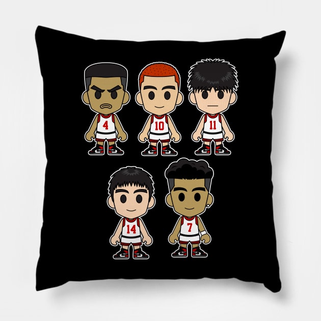 The First Slam Dunk Anime Chibi Pillow by Chibi Pops