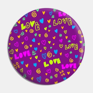 fluorescent small heart pattern Pin