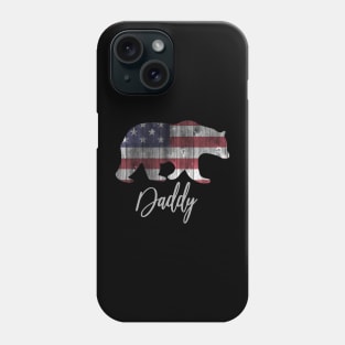 Daddy Bear 4th of july flag american Phone Case