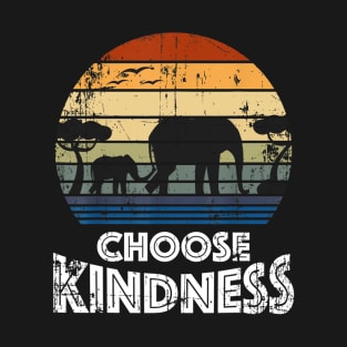 Choose Kindness Vintage Elephant in Africa Love Gift T-Shirt