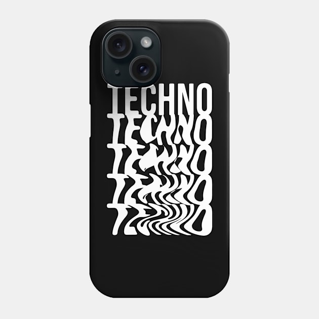 Techno Text Phone Case by lkn