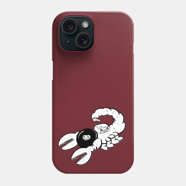 Scorpions?! (Black and White) Phone Case by Battle Bird Productions