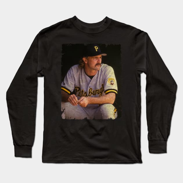 Doug Drabek in Pittsburgh Pirates, 1990 - Baseball - Long Sleeve T-Shirt