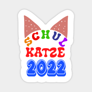 Schulbeginn Katze Schulkatze 2022 T shirt Magnet