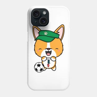 Corgi Playing Soccer Phone Case