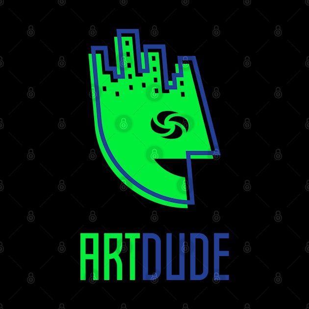 YourArtDude Logo In Lime And Blue by yourartdude