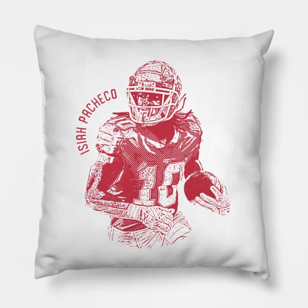 Isiah Pacheco Kansas City Vinatge Mono Pillow by Chunta_Design