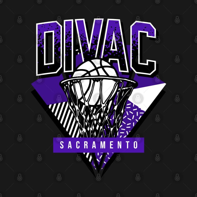 Sacramento Basketball Throwback 90s Divac by funandgames