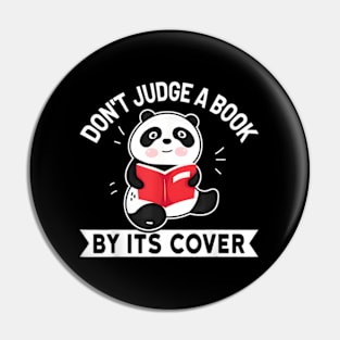 Don'T Judge A Book By Its Cover Motivational Panda Pin