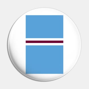 Manchester City Blue White Maroon Colours Bar Design Pin