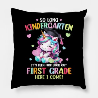 Unicorn So long Kindergarten Graduation Last Day Of School Pillow