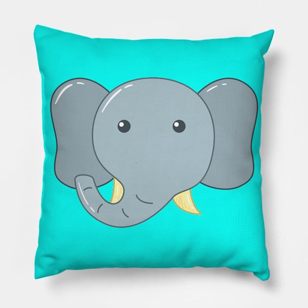 baby elephant Pillow by graphicganga