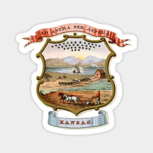 1876 Kansas Coat of Arms Magnet