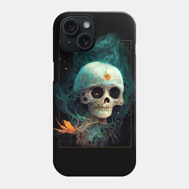 Skull and Beauty Phone Case by spaceboycomics