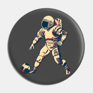 Space Football Astronaut Pin