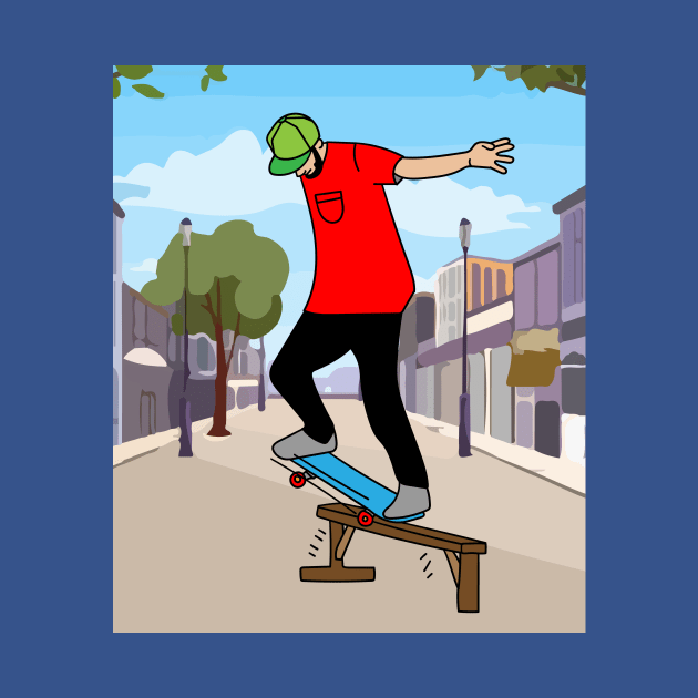 Retro Skateboarder by flofin