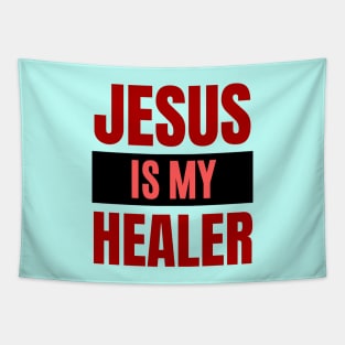 Jesus Is My Healer | Christian Typography Tapestry