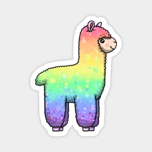 Rainbow Alpaca Magnet