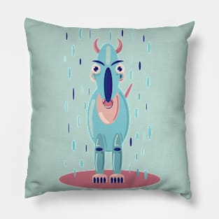 Little cute goat under the rain Pillow