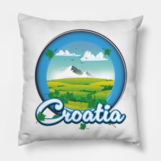 Croatia retro logo Pillow