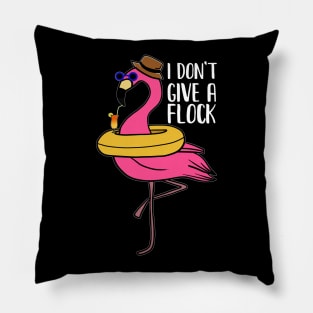 I don't give a Flock, Funny Flamingo Lover Gift Pillow