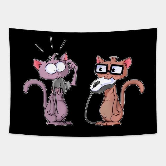 Geek Cat Tapestry by AnimeHA