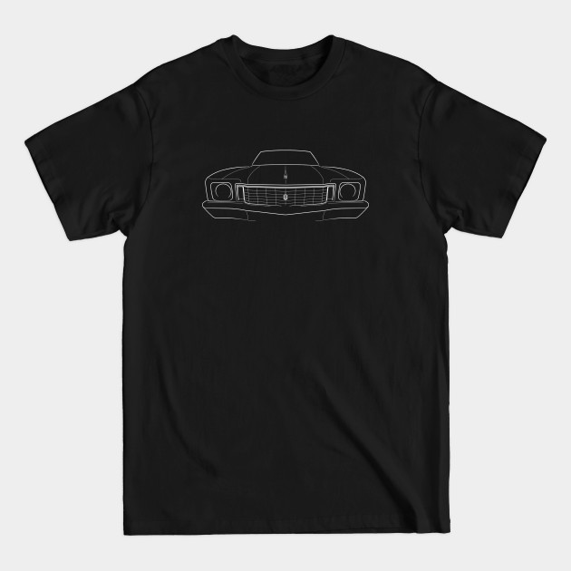 Discover 1972 Chevy Monte Carlo - front stencil, white - Monte Carlo - T-Shirt