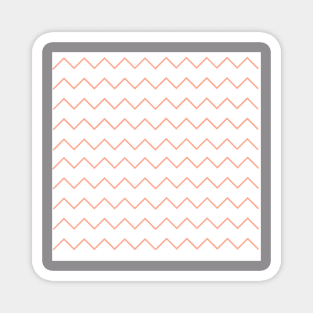 White zigzag pattern Magnet